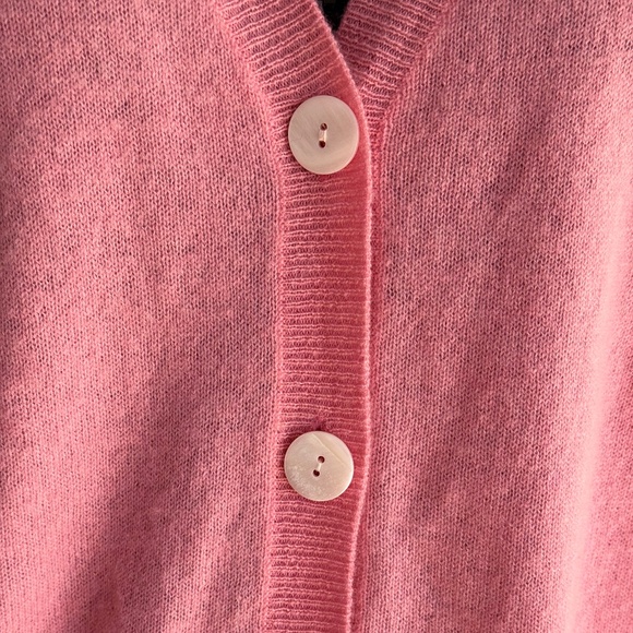 CRUSH Cashmere Pink Button-Up Cardigan - Picture 7 of 12